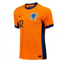 Camiseta Países Bajos Jeremie Frimpong #12 Primera Equipación Replica Eurocopa 2024 mangas cortas